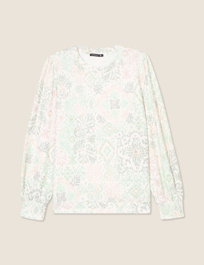 T-shirt manches longues vert clair femme