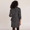 Veste tailleur manches 3/4 noir femme