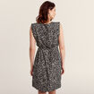 Robe droite ceinturée noir femme