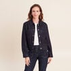 Veste manches longues en jean denim brut femme