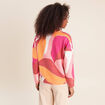 Pull col montant orange femme