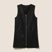 Robe chasuble su&eacute;dine noir femme