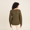 Pull manches longues vert kaki femme