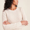 Pull manches longues creme femme