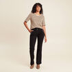 Pantalon bootcut à pont noir femme