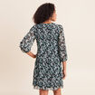 Robe courte &eacute;vas&eacute;e pliss&eacute;e col v vert femme