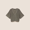 Gilet manches courtes vert clair femme