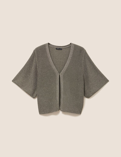 Gilet manches courtes vert clair femme