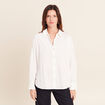 Chemise ample manches longues ecru femme