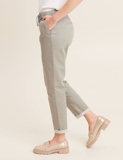 Pantalon jogger 7/8ème vert clair femme