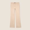 Jean bootcut taille haute denim beige femme
