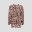 Blouse manches longues beige femme