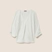 blouse fluide manches 3/4 vert femme