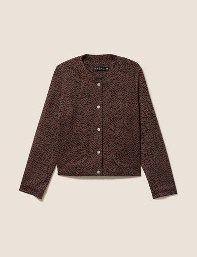 Veste doublée marron femme