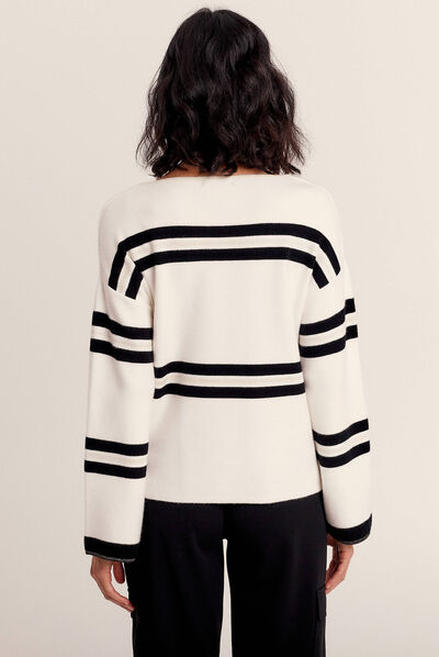 Pull manches longues noir femme