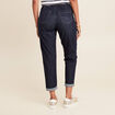 Jean large à coulisse denim brut femme