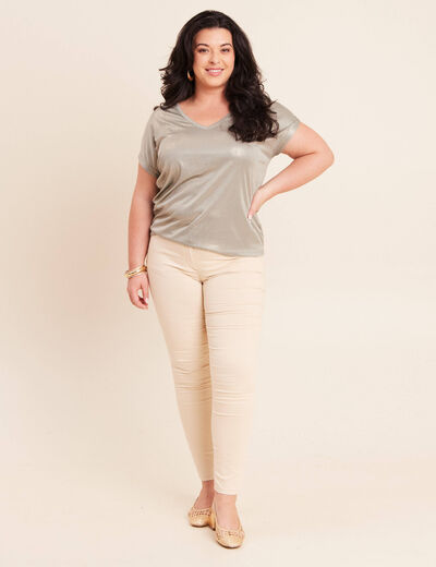 T-shirt manches courtes vert clair femme