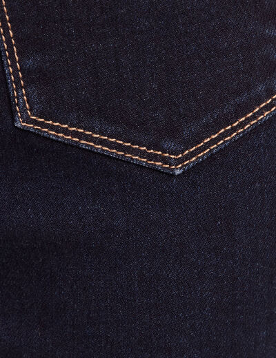 Jean ajust&eacute; taille haute longue denim brut femme