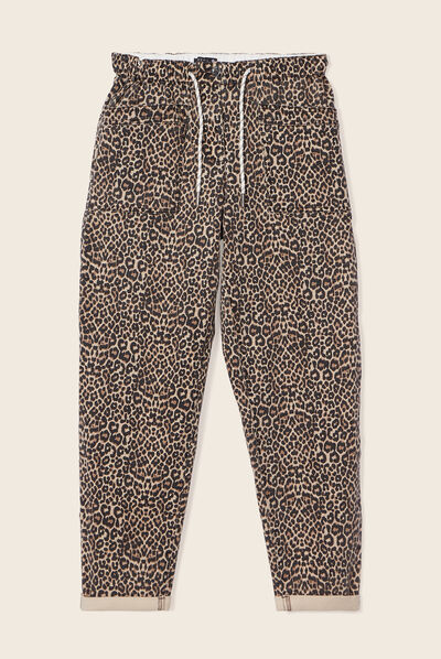 Pantalon flou 7/8ème noir femme