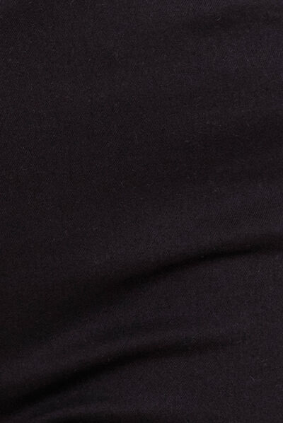Pantalon léger taille haute long noir femme