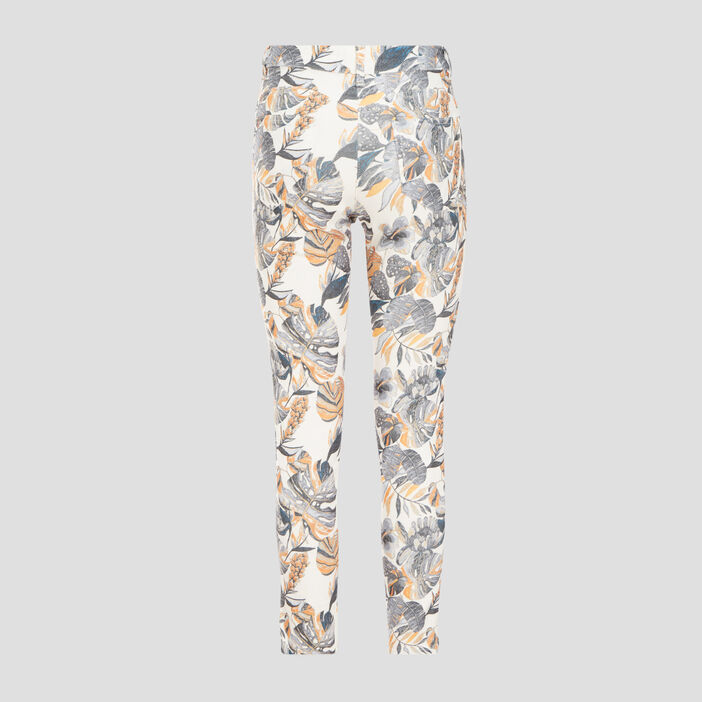 Pantalon ajusté 7/8ème ecru femme