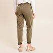 Pantalon coupe mom 7/8&egrave;me vert kaki femme