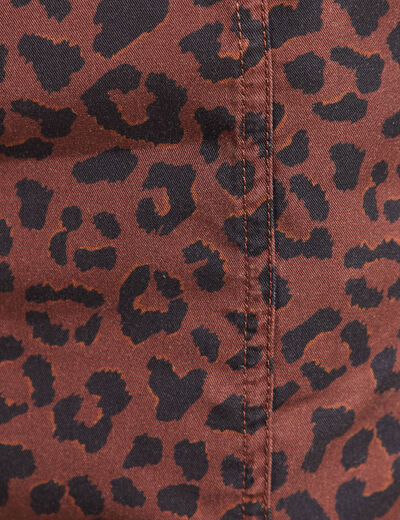 Robe droite zippée marron femme