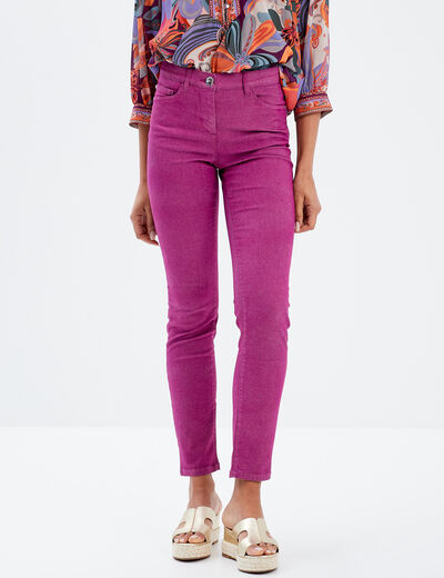 Pantalon magique ajusté taille standard violet clair femme