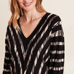 Pull manches longues noir femme