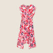 Robe midi évasée fluide rouge femme