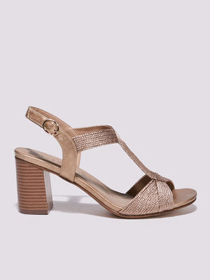 Sandales a talons bottiers rose clair femme