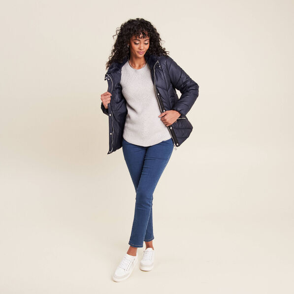 Pull manches longues gris clair femme