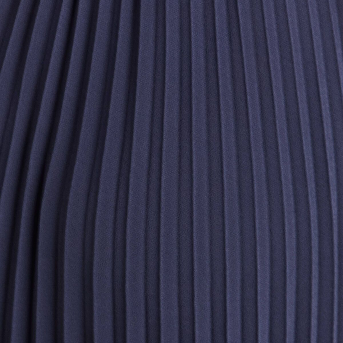 Robe longue évasée à volants bleu marine femme