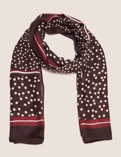 Foulard marron fonc&eacute; femme