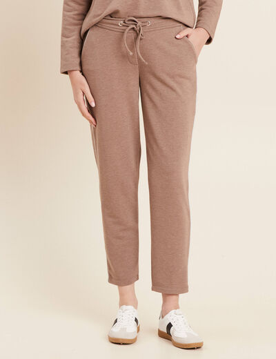 Pantalon jogging 7/8ème taupe femme