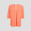 Blouse manches 3/4 orange clair femme