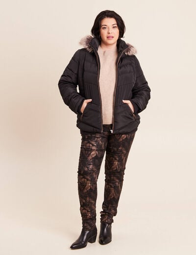 Pull cachemire col montant sable femme