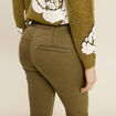 Pantalon coupe bootcut &agrave; pont vert olive femme