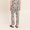 Pantalon coupe chino en lin blanc femme