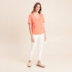 T-shirt manches courtes orange fluo femme