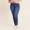 Jean magique ajusté taille standard denim double stone femme
