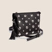 Sac bandouli&egrave;re avec 2 pochettes noir femme
