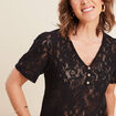 T-shirt manches courtes noir femme