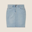Jupe droite denim double stone femme