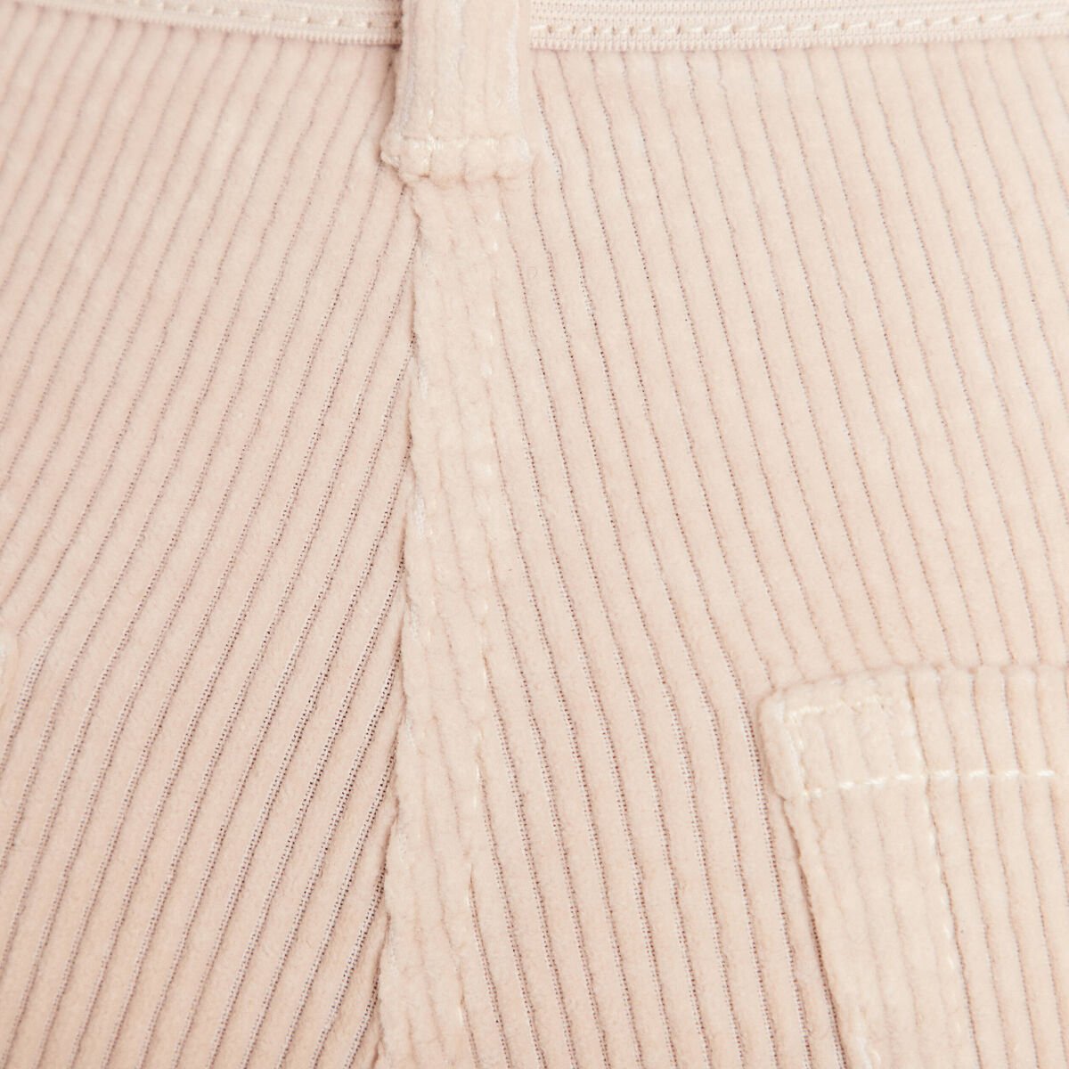 Pantalon large velours côtelé sable femme