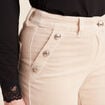 Pantalon large velours côtelé sable femme