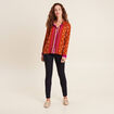 Chemise manches longues marron cognac femme