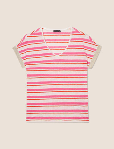 T-shirt manches courtes orange femme