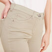Pantacourt droit taille standard vert clair femme