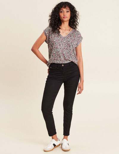 T-shirt manches courtes jaune citron femme
